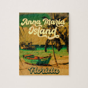 Quebra-cabeça Anna Maria Island Florida Beach Retro Souvenir