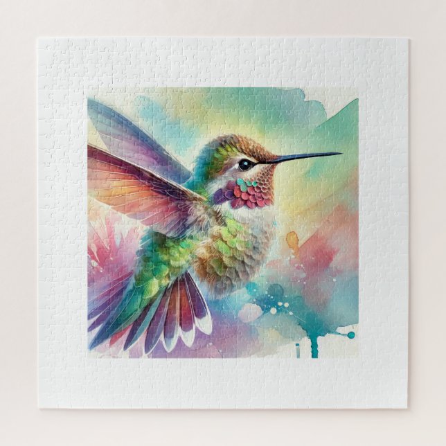 Quebra-cabeça Annas Hummingbird 020824AREF113 - Watercolor (Vertical)