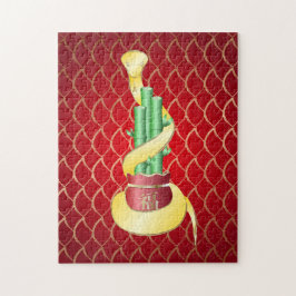 Quebra-cabeça Ano Novo Chinês do Cobra 2025 Lucky Bamboo