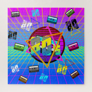 Quebra-cabeça anos 80 RETRO VELHO ESCOLA CASSETTE FITA PUzzle