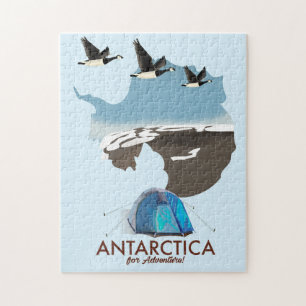 Quebra-cabeça Antártica Para Poster de viagens De Aventura.