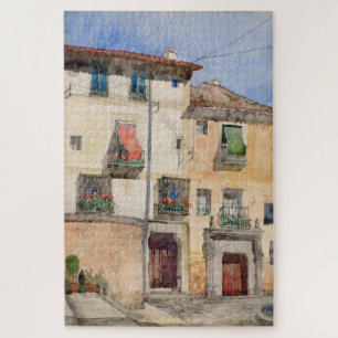 Quebra-cabeça Antiga Espanha Vintage Painting Viagem Art Family