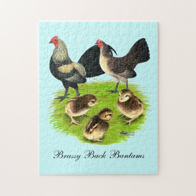 Quebra-cabeça Antiga família Bantam Brassy em Inglês (Vertical)