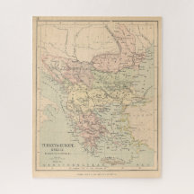 Antiga Turquia e Mapa de Grécia Jigsera Quebra-cab