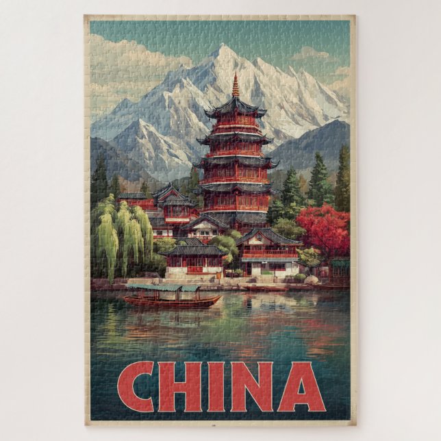 Quebra-cabeça Antigo da China (Vertical)