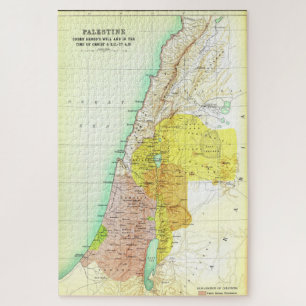 Quebra-cabeça Antigo mapa da Palestina Cristo 37AD