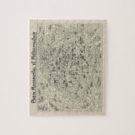 Quebra-cabeça Antigo Mapa De Paris