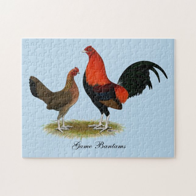 Quebra-cabeça Antigos Bantams de Jogo Inglês: BB Red Pair (Horizontal)