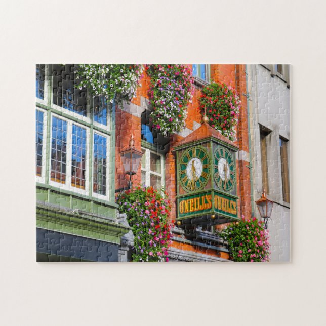 Quebra-cabeça Antigos Pubs de Dublin. Irlanda (Horizontal)