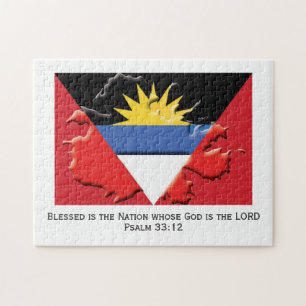 Quebra-cabeça ANTIGUA BARBUDA   Nação Abençoada   PAVILHÃO ANTIG