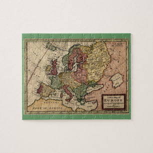 Quebra-cabeça Antiquarian 1721 Map of Europe by Herman Moll