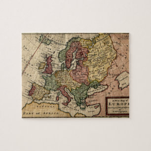 Quebra-cabeça Antiquarian 1721 Map of Europe by Herman Moll