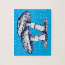 Quebra-cabeça Antique of mushroom drawing