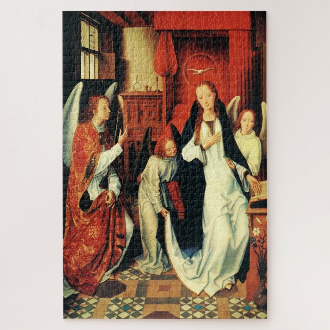Quebra-cabeça Anunciação da Virgem Maria por Hans Memling (Vertical)