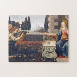 Quebra-cabeça Anunciação, Leonardo da Vinci, 1472-1473