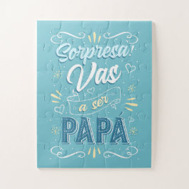 Quebra-cabeça Anuncio de Embarazo Artístico Azul