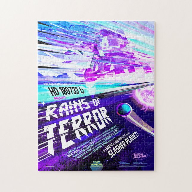Quebra-cabeça Anúncio De Filme De Horror Sci-Fi, Chuvas De Terro (Vertical)