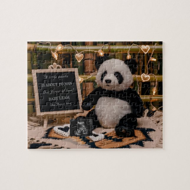 Quebra-cabeça Anúncio de Gravidez Adorável Panda Plushie (Horizontal)