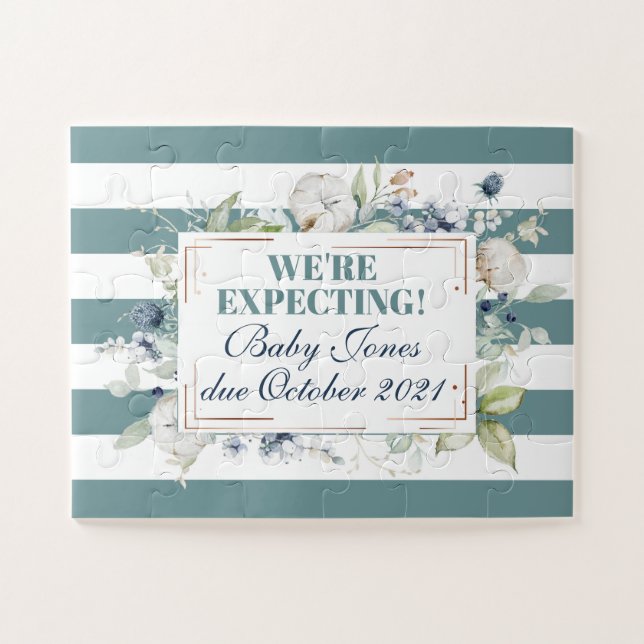 Quebra-cabeça Anúncio de gravidez Estamos esperando um bebê (Horizontal)