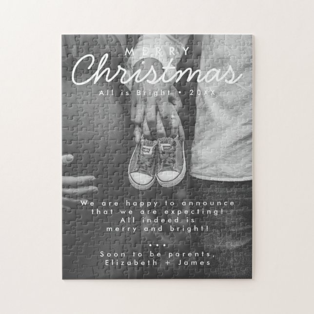 Quebra-cabeça Anúncio de gravidez Foto de Natal (Vertical)