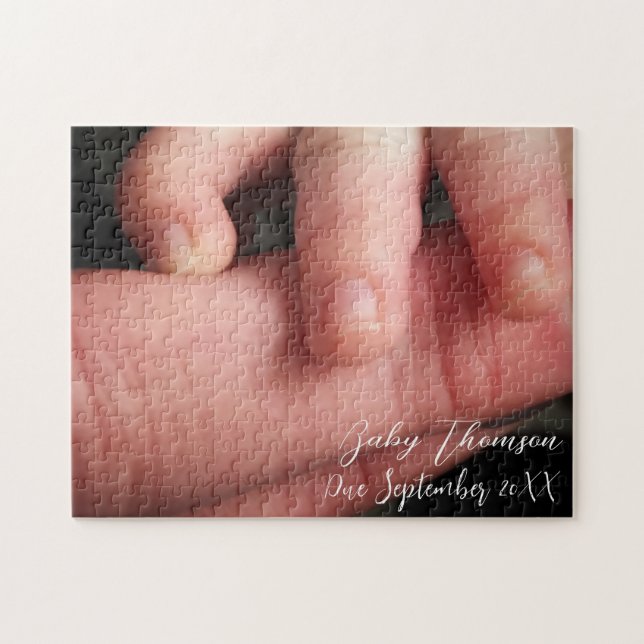 Quebra-cabeça Anúncio de gravidez personalizado (Horizontal)