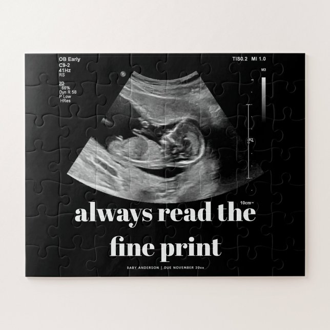 Quebra-cabeça Anúncio de Gravidez Ultrassônica Personalizada 56p (Criador carregado)