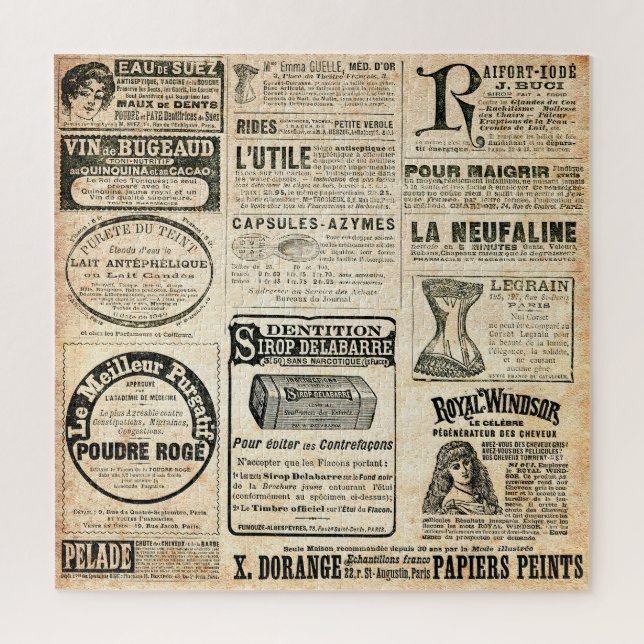 Quebra-cabeça Anúncio de jornal francês em 1897 (Vertical)