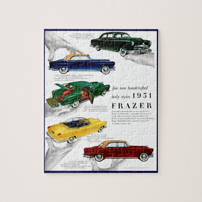 Quebra-cabeça anúncio do automóvel Frazer de 1951 (Vertical)