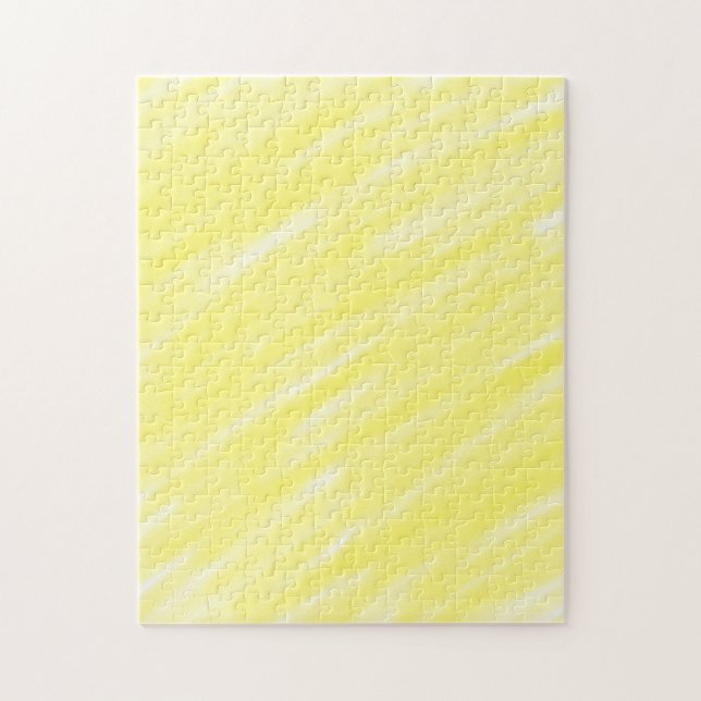 Quebra-cabeça anúncio pastel amarelo personalizado de cor sólida (Vertical)