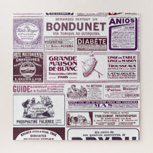 Quebra-cabeça Anúncios em jornais franceses Vintage 1910