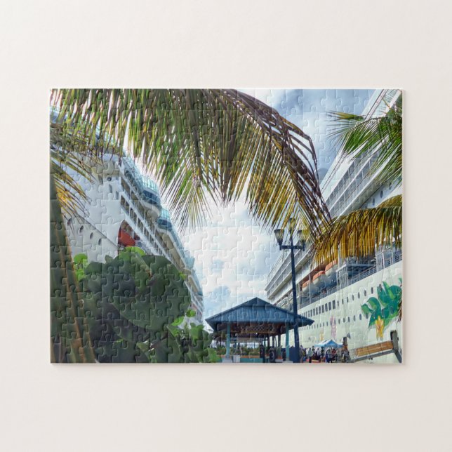 Quebra-cabeça Ao lado dos navios de cruzeiros (Horizontal)