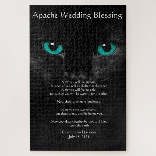 Quebra-cabeça Apache Weding Bênção Gato Negro (Vertical)