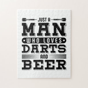 Quebra-cabeça Apenas Um Homem Que Ama Dardos E Cerveja