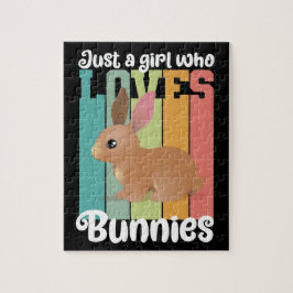 Quebra-cabeça Apenas uma garota que ama Bunnies Páscoa Coelhinha