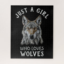 Quebra-cabeça Apenas uma garota que ama lobos