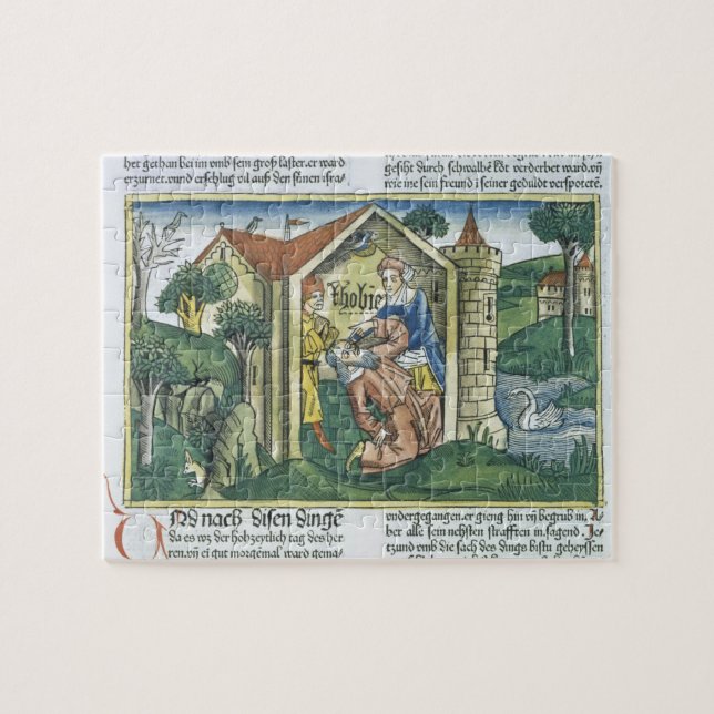 Quebra-cabeça Apócrifo: Tobit é cegado pelo excremento do pardal (Horizontal)