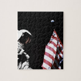 Quebra-cabeça Apollo 17 Astronauta Flag Earth Foto