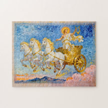 Apollo in Sun Chariot Holding a Golden Harp