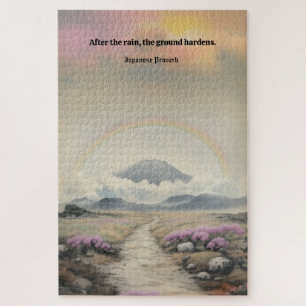 Quebra-cabeça Após a chuva (Arte de Paisagem Japonesa com Aquare