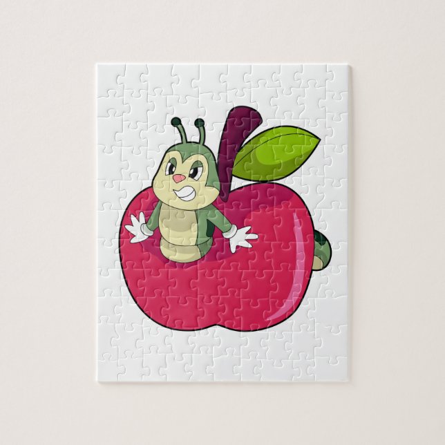 Quebra-cabeça Apple da lagarta (Vertical)