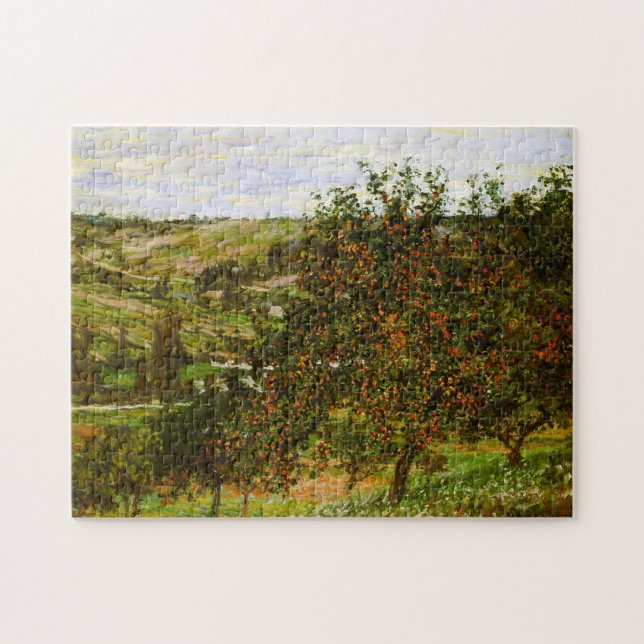 Quebra-cabeça Apple Trees perto de Vetheuil Monet Fine Art (Horizontal)
