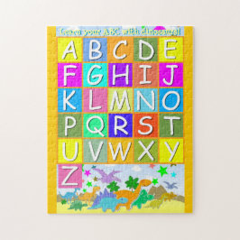 Quebra-cabeça Aprenda seu ABC com dinossauros A a alfabeto de Z