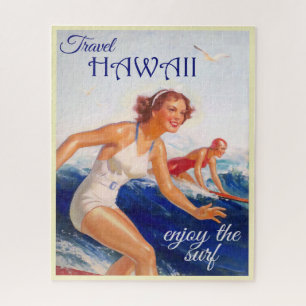Quebra-cabeça Aproveite o Poster de viagens Surf Havaí