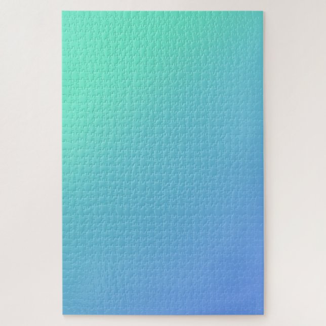 Quebra-cabeça Aqua de Verão - Gradiente Azul Simples a Teal Clar (Vertical)
