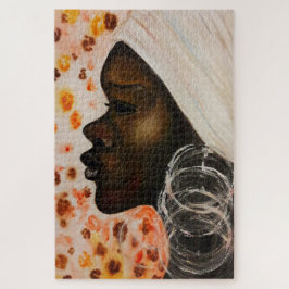 Quebra-cabeça Aquarela - Beleza Africana - Escolha o tamanho