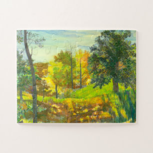 Quebra-cabeça Aquarela de pintura em queda solar