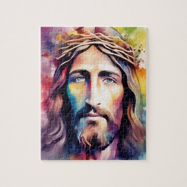 Quebra-cabeça Aquarela Jesus (Vertical)