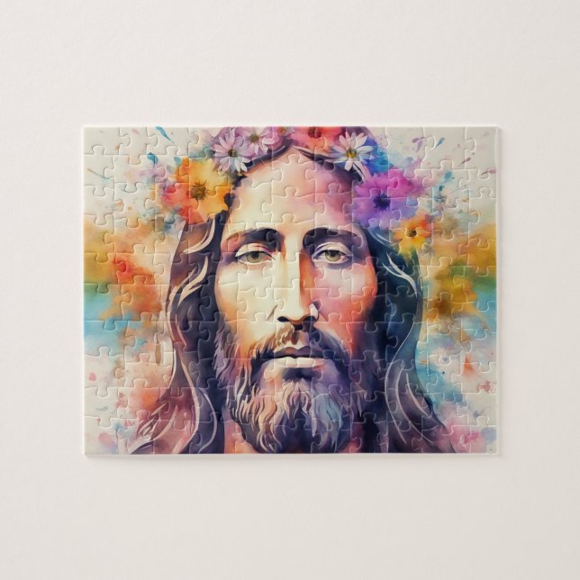 Quebra-cabeça Aquarela Jesus (Horizontal)