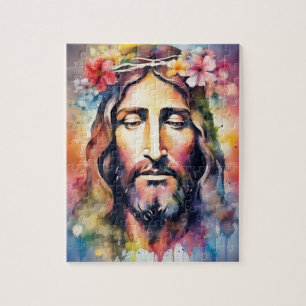 Quebra-cabeça Aquarela Jesus