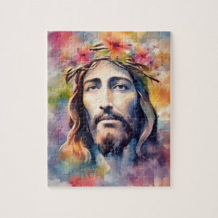 Quebra-cabeça Aquarela Jesus